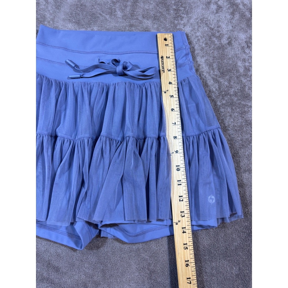 POPFLEX Pirouette Skort Lavender Purple Mesh Tiered Active Skirt XS - Picture 4 of 7